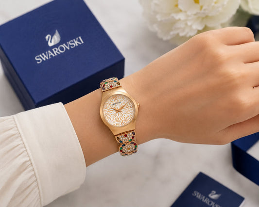 Svaroski Diamond Rose Gold Womens Watch