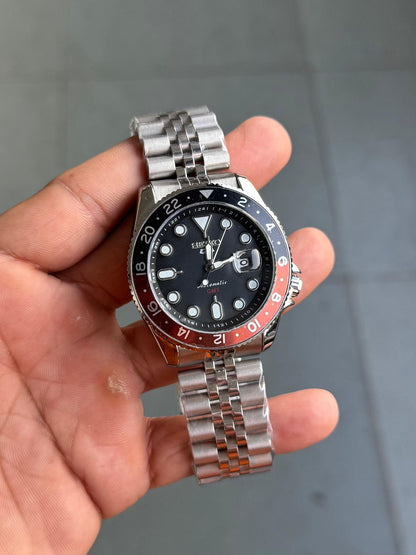 Seko Gmt  Black Brown bezel Watch 
( Battery Operated Looks Like Automatic )