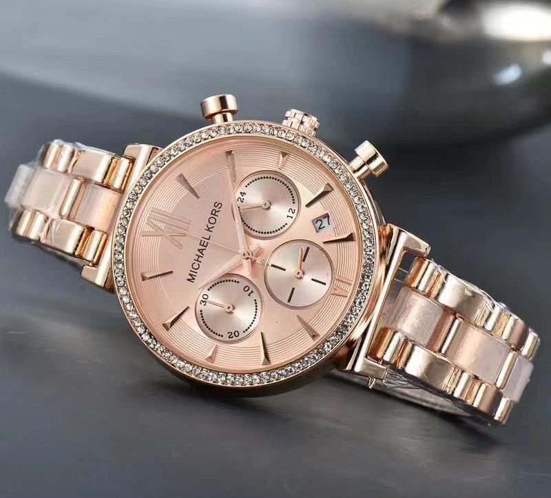 MK GIRLS Two Tone Pink Dial WOMENS WATCH ( Design 5 )