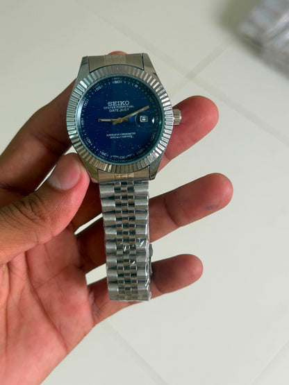 SEKO GALAXY  MODEL JUBLIEEE BELT SILVER BLUE