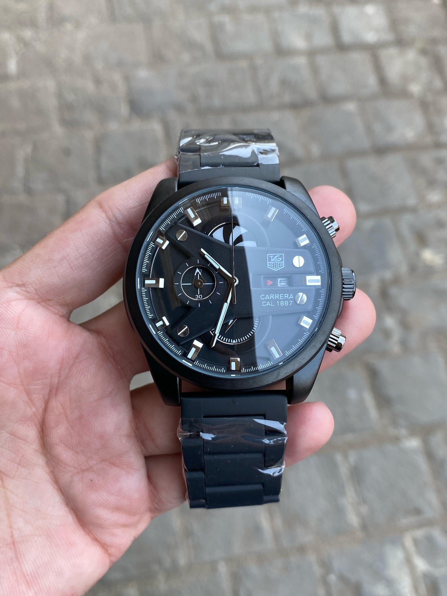 CR7  METAL ( Chakri )  FULL BLACK Chronographic Watch