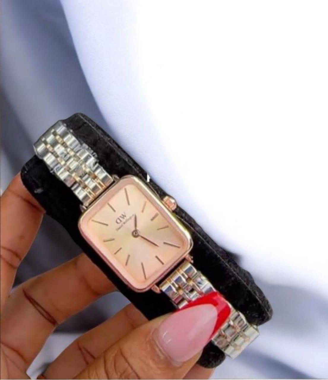 D-W Design 4 Two Tone Pink Dial Womens watch