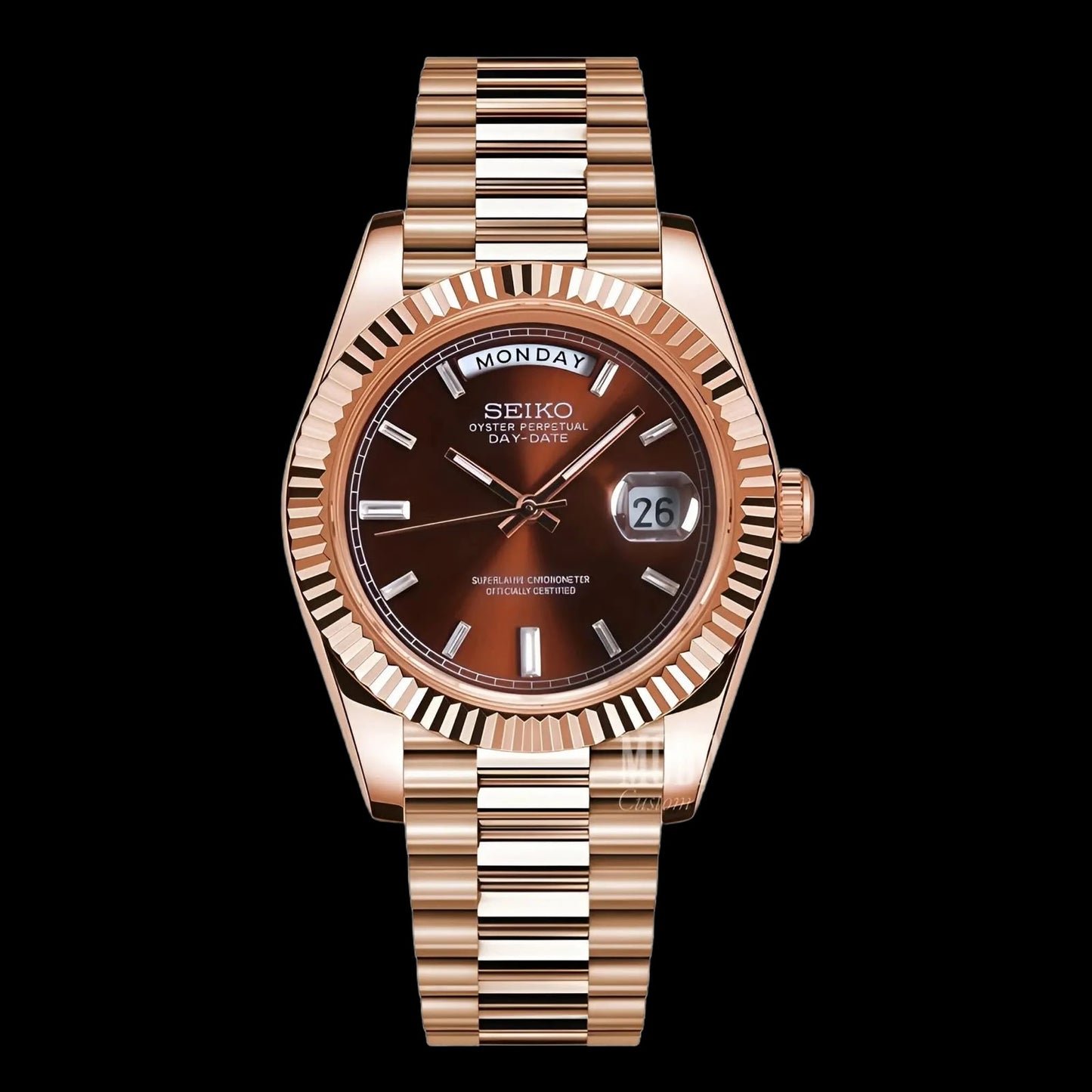 SEKO DAYDATE  MODEL JUBLIEEE BELT FULL ROSE GOLD