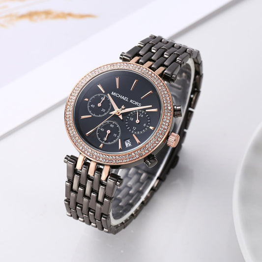 MK GIRLS FULL BLACK WOMENS WATCH ( Design 6 )