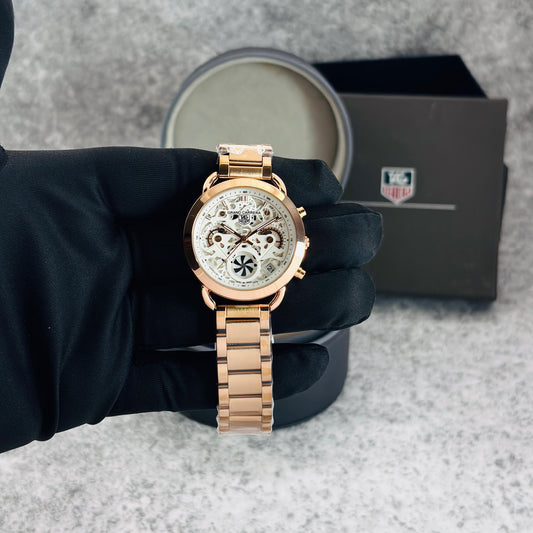 CR-7 WATCH FOR GIRLS
( ROSE WHITE DIAL )