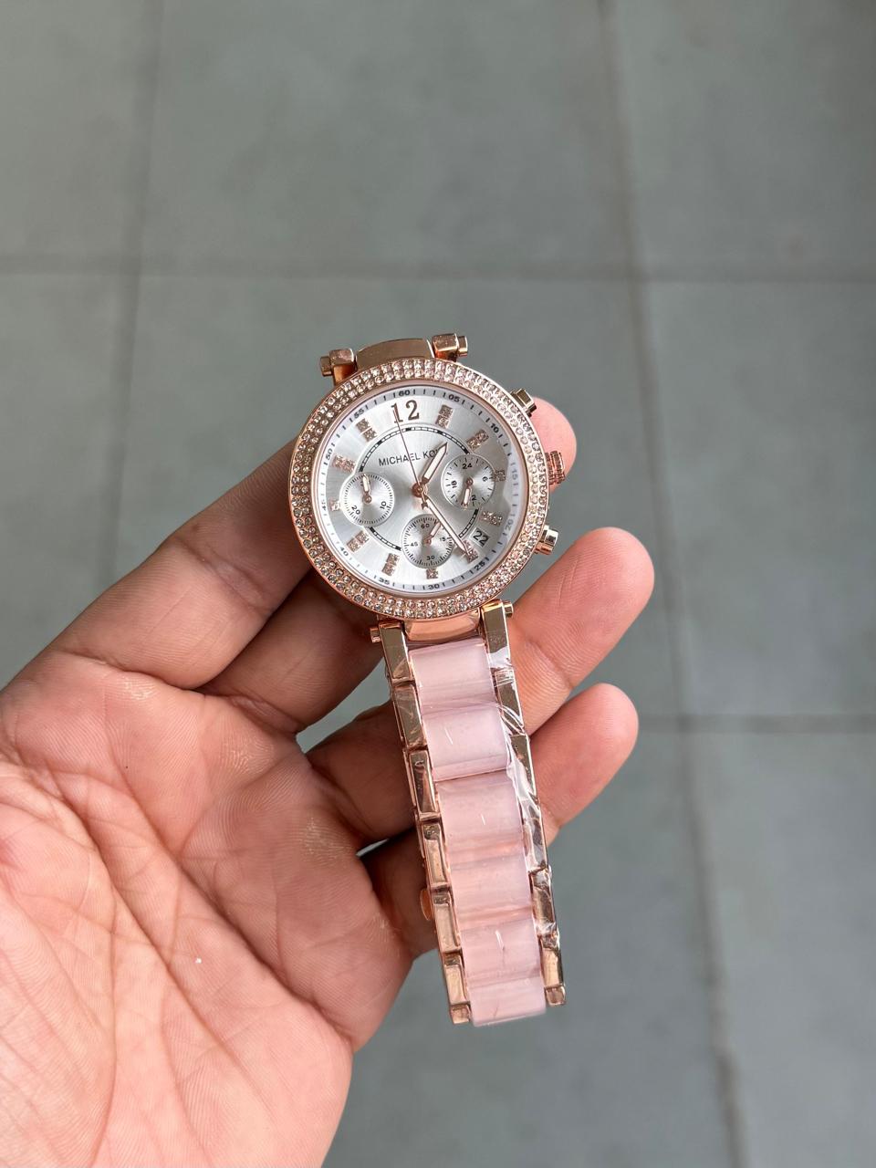 MK GIRLS WATCH Two Tone White DIAL