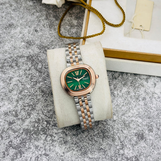 Piagt two tone rose green dial Womens Watch