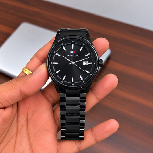 Tom-y Classic Chain Watch Full Black Colour