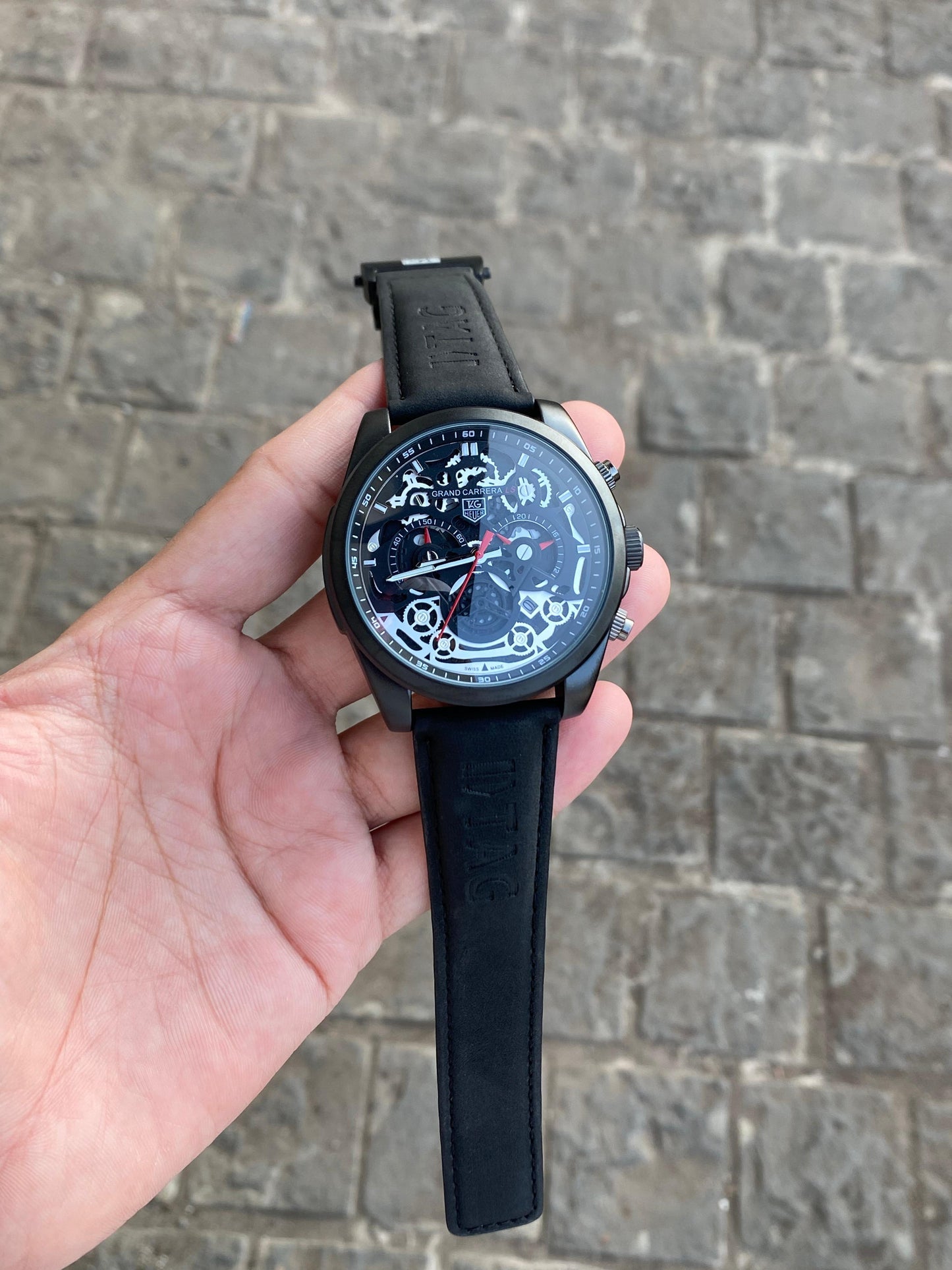 CR7 Leather Belt FULL BLACK Chronographic Watch