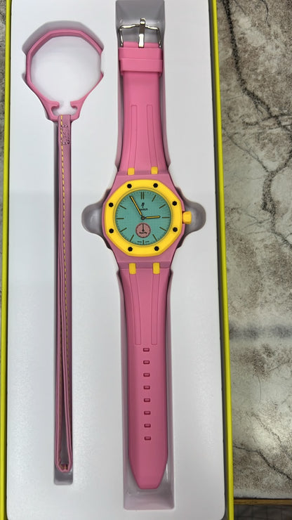 ROYAL POP WATCH TRENDY COLOUR FIBER BODY