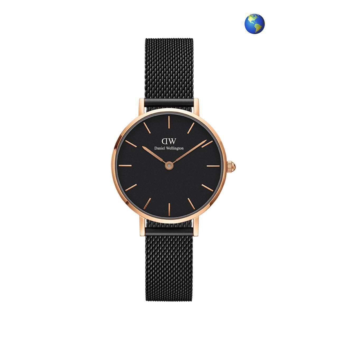 D-W Design 3  Black Rose Gold Womens watch