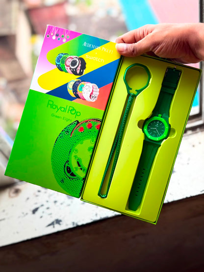 ROYAL POP WATCH GREEN COLOUR FIBER BODY