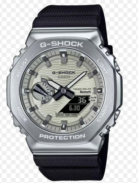 GBM WHITE DIAL  NEW COLOUR ANALOG + DIGITAL WATCH