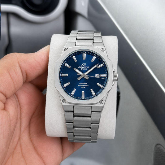 EDFICE NEW CHAIN MODEL
SILVER BODY BLUE DIAL