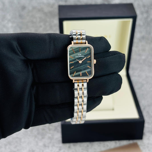D-W Design 1 two tone black dial Womens watch