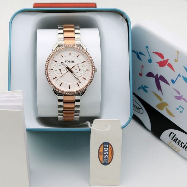 Fos Girls Japnese Two Tone White Dial Womens Watch