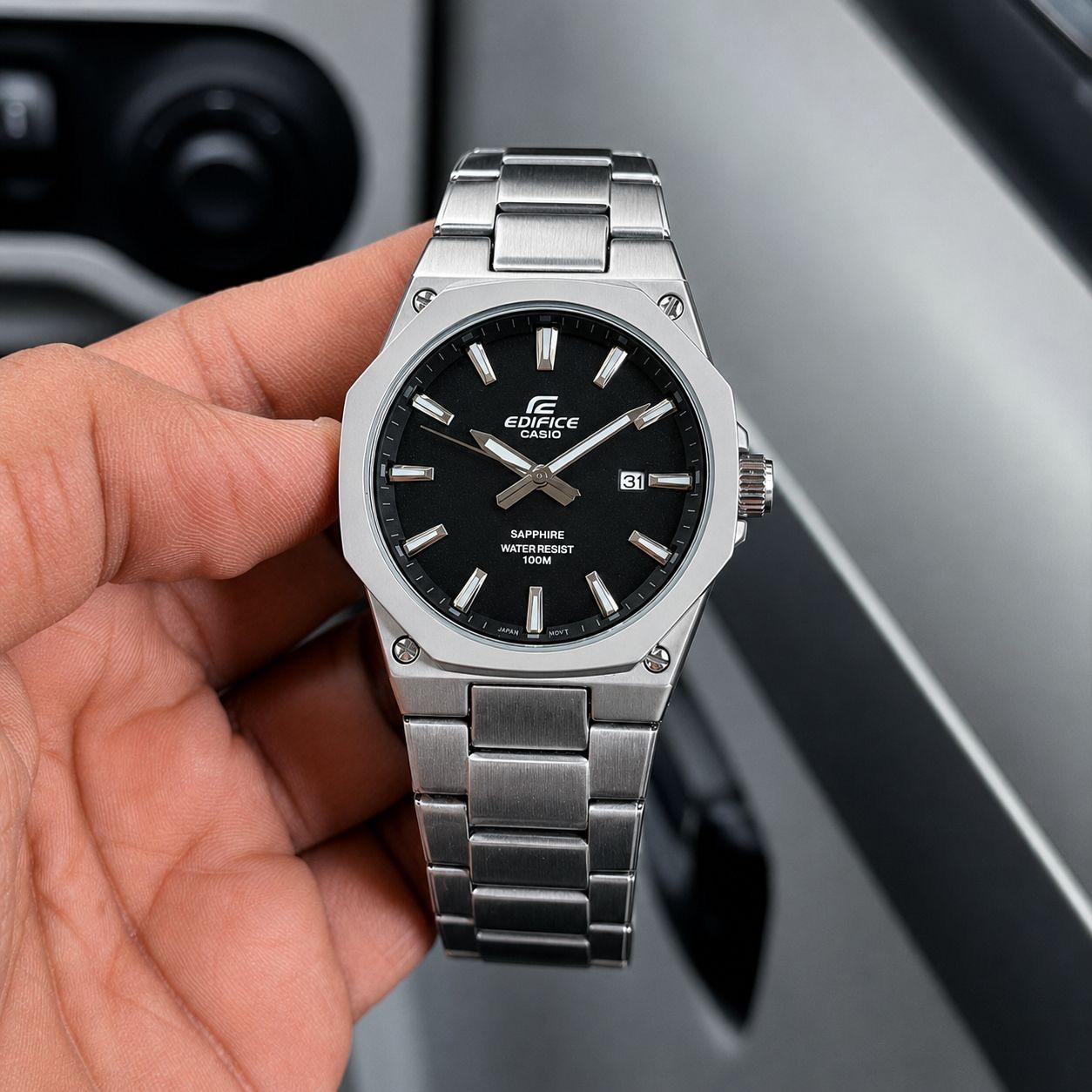 EDFICE NEW CHAIN MODEL
SILVER BODY BLACK DIAL