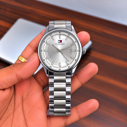 Tom-y Classic Chain Watch Silver White  Dial