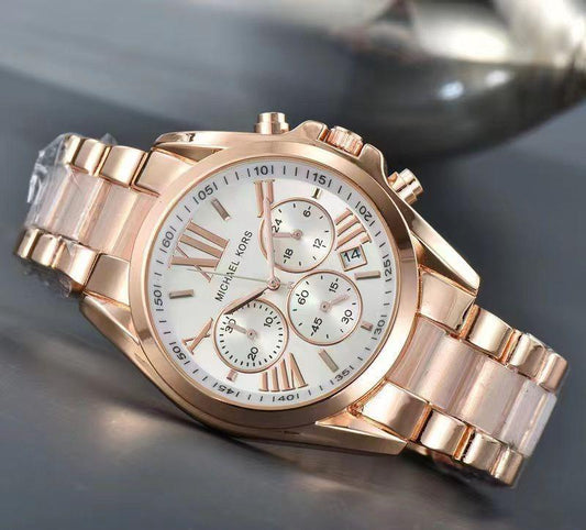 MK GIRLS Two Tone White Dial WOMENS WATCH ( Design 4 )