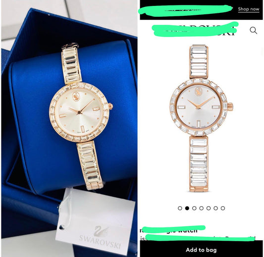 Svaroski White Combination Womens Watch